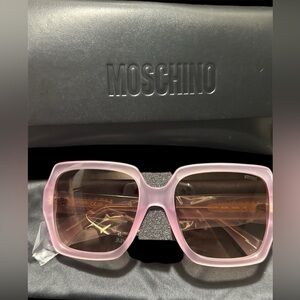 MOSCHINO Sunglasses Pink Frame Brown Gradient Lenses 56 Mm SOLD OUT